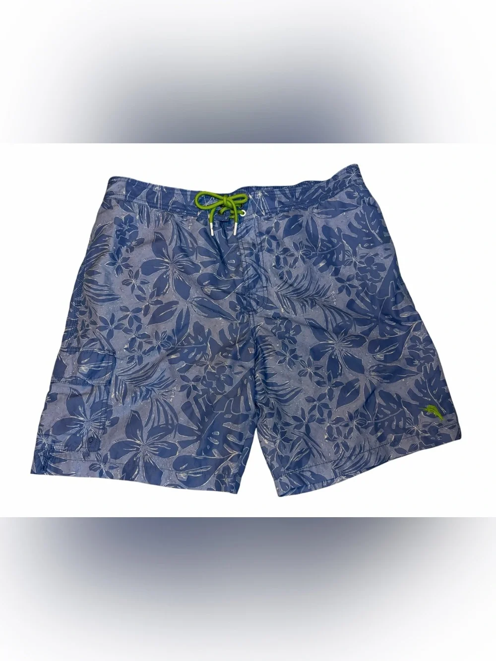 Tommy Bahama Men’s size XL Blue Tropical Swim Trunks Mesh Lined Marlin Logo